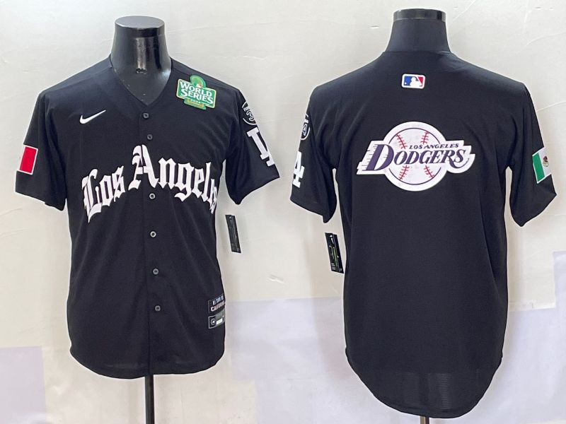 Men Los Angeles Dodgers Blank Black Five generations Joint Name 2025 Nike MLB Jersey style 30->los angeles dodgers->MLB Jersey